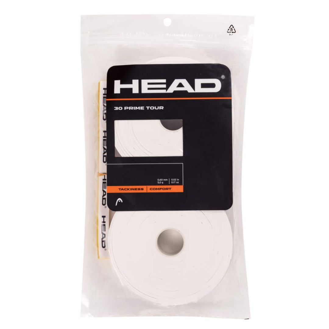 Head Prime Tour Overgrip (30-Pack, White) padellife