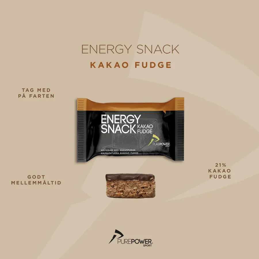 PurePower Energy Snack Cocoa Fudge Flavor (1 piece of 60 grams)