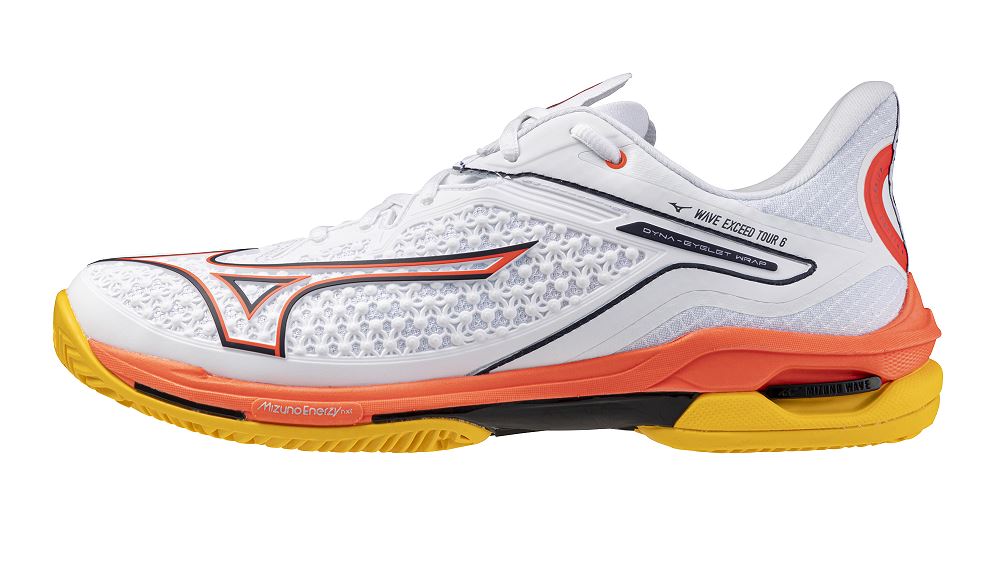 Mizuno Wave Exceed Tour 6 CC (U) (White/Fiery Coral 2/Citrus