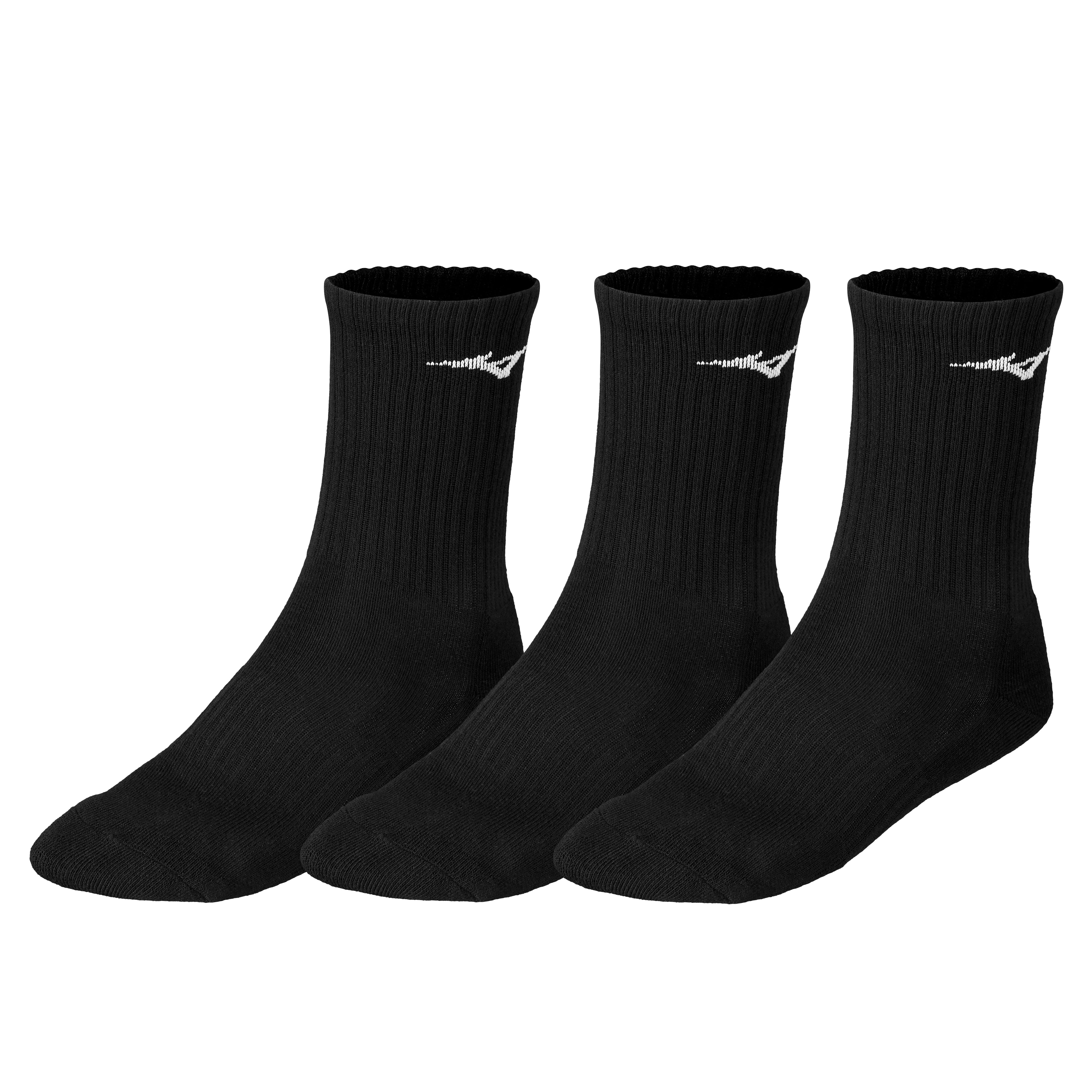 Mizuno Training Socks (3-Pack, Black)