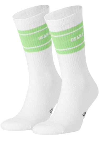 Osaka Socks 2-pack (White/Green) - Mypadellife.com