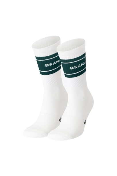 Osaka Socks 2-pack (White/Pine Green) - Mypadellife.com