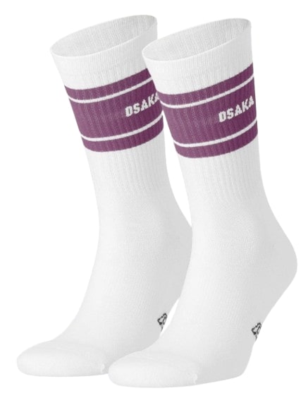 Osaka Socks 2-pack (White/Purple) - Mypadellife.com