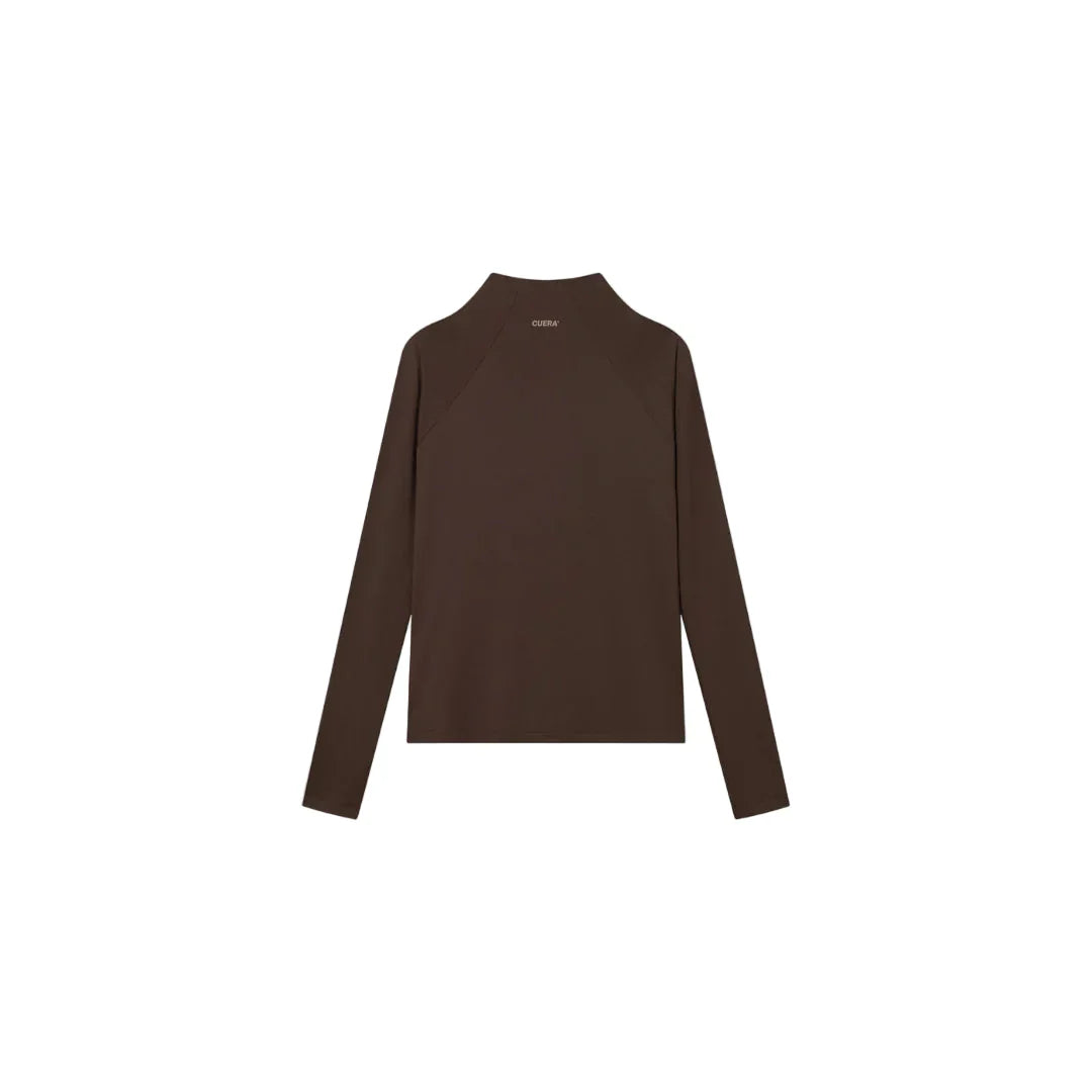 Cuera Active Zip Cardigan (Dark Brown)