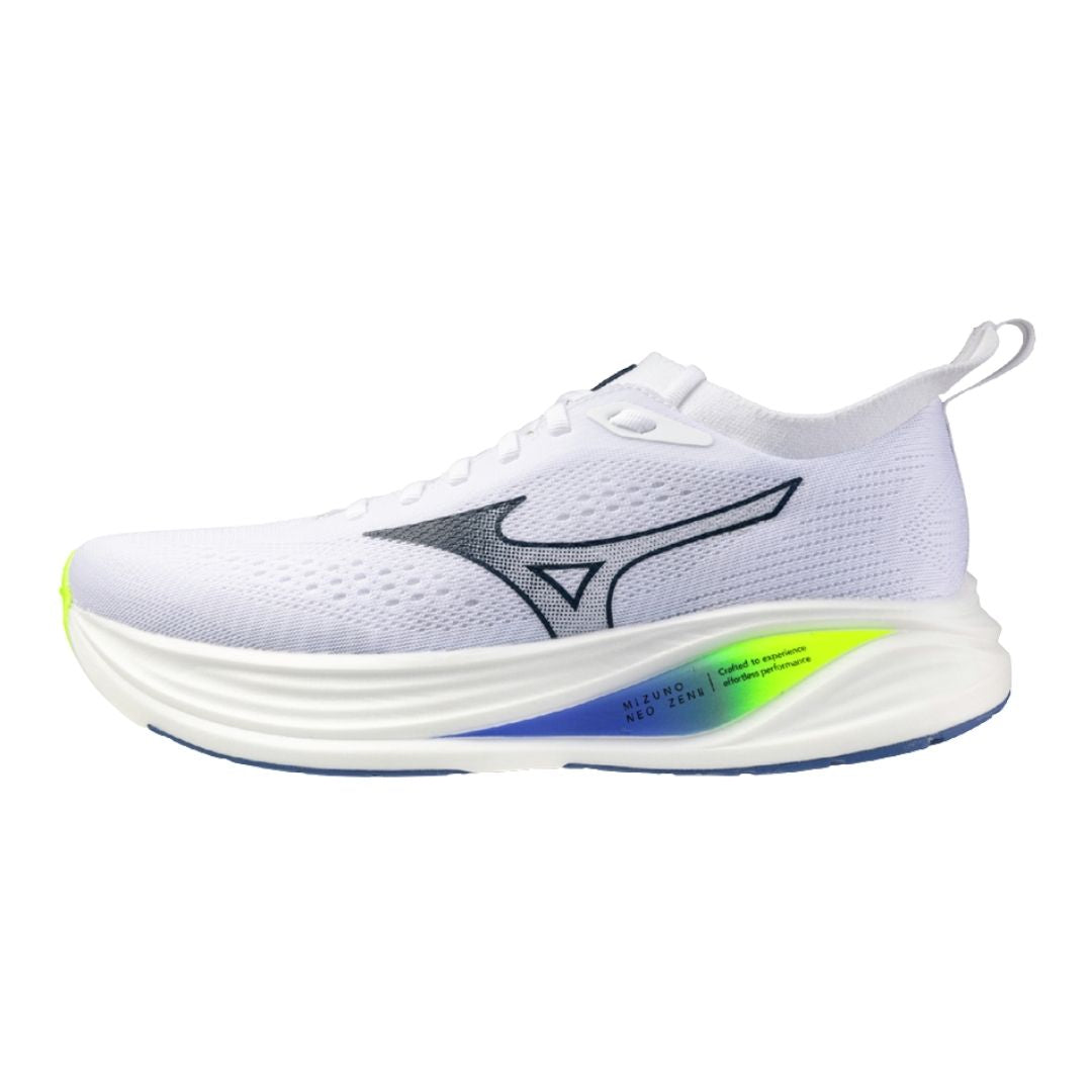 Mizuno Neo Zen Men Løbesko (White/Estate Blue/Lightning Yellow)