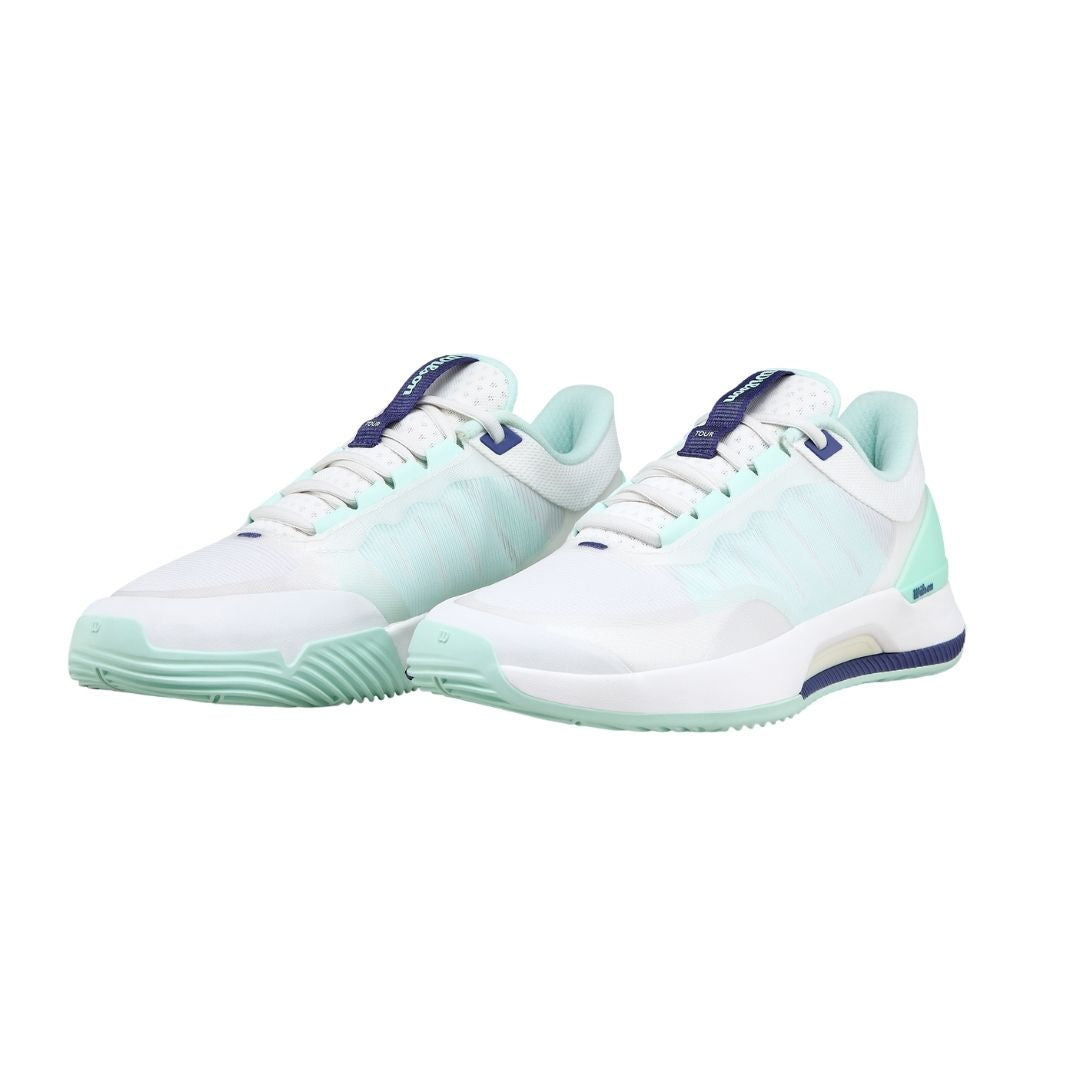 Wilson Intrigue Tour Women Padel Shoes (White/Bay/Skipper Blue)