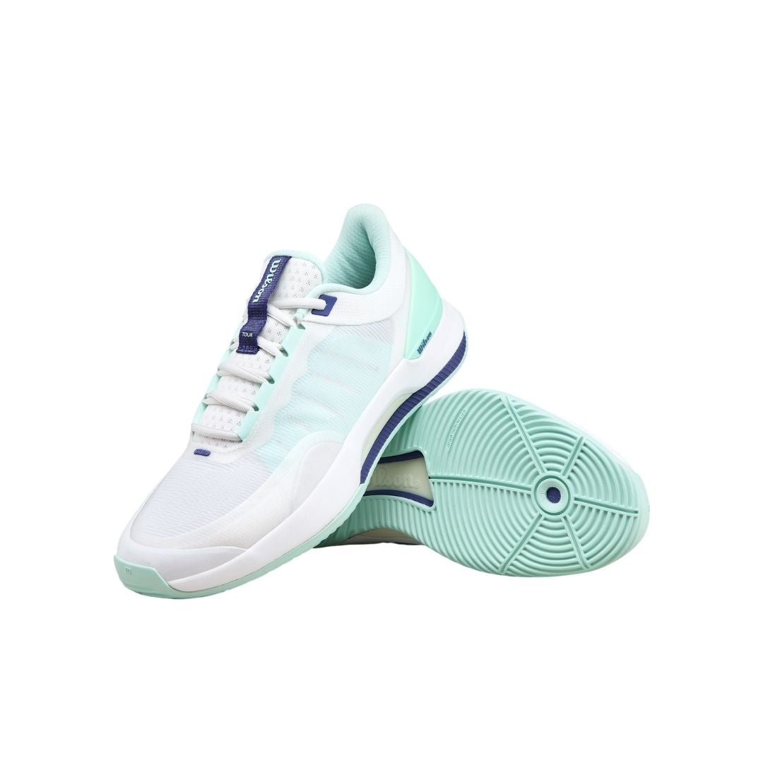 Wilson Intrigue Tour Women Padel Shoes (White/Bay/Skipper Blue)