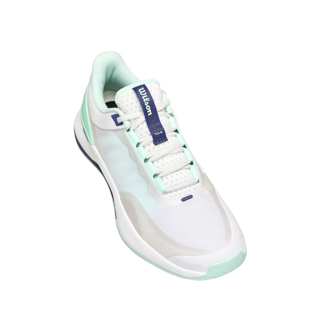Wilson Intrigue Tour Women Padel Shoes (White/Bay/Skipper Blue)