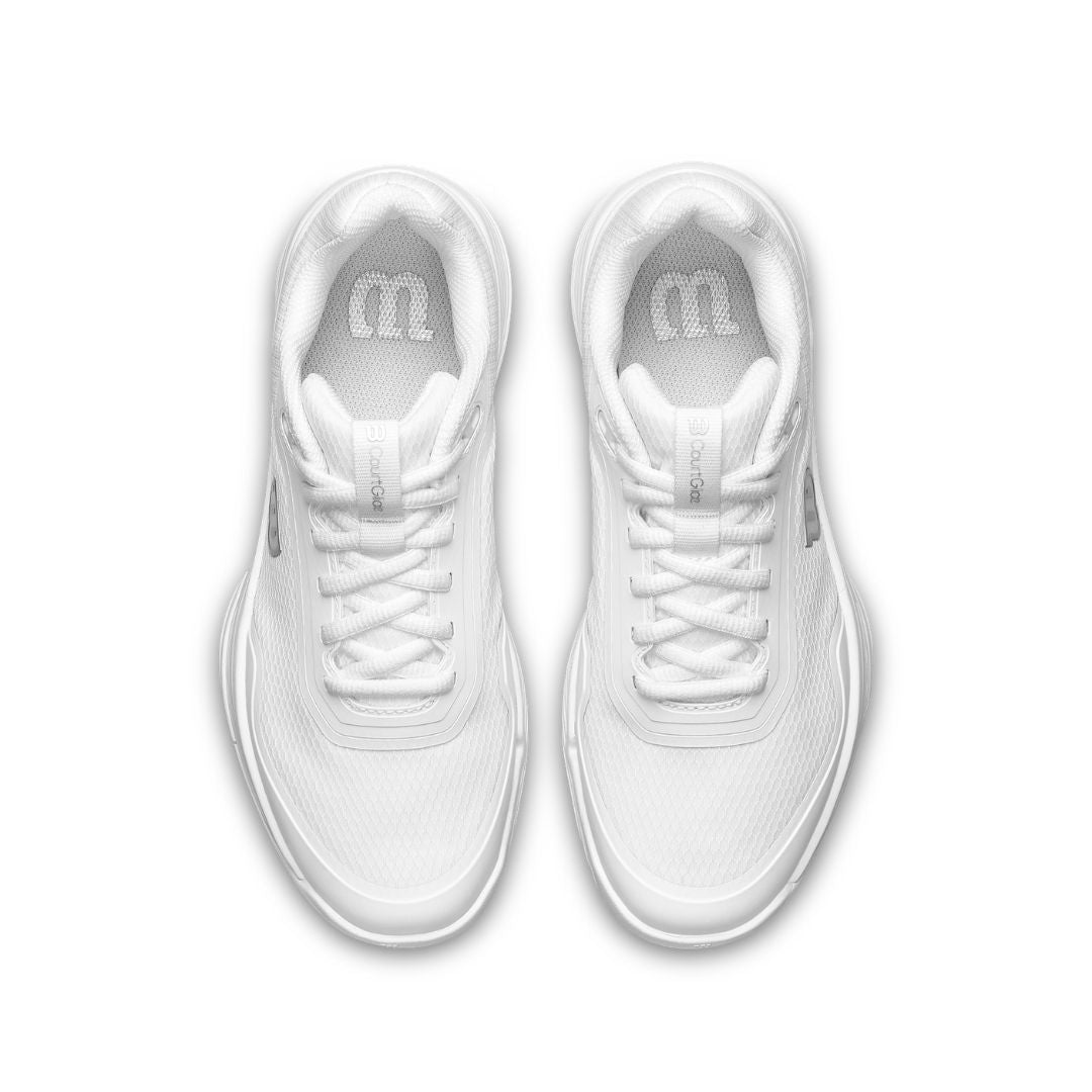 Wilson Courtglide Women Padel Shoes (White/White/Silver)
