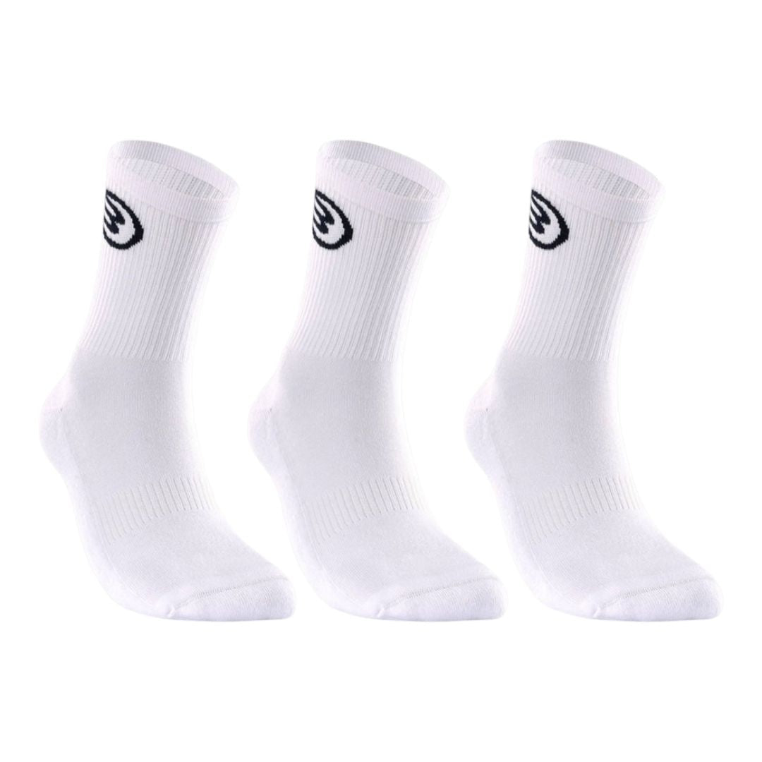 Bullpadel BP262 Padel Socks (3-Pack, White)