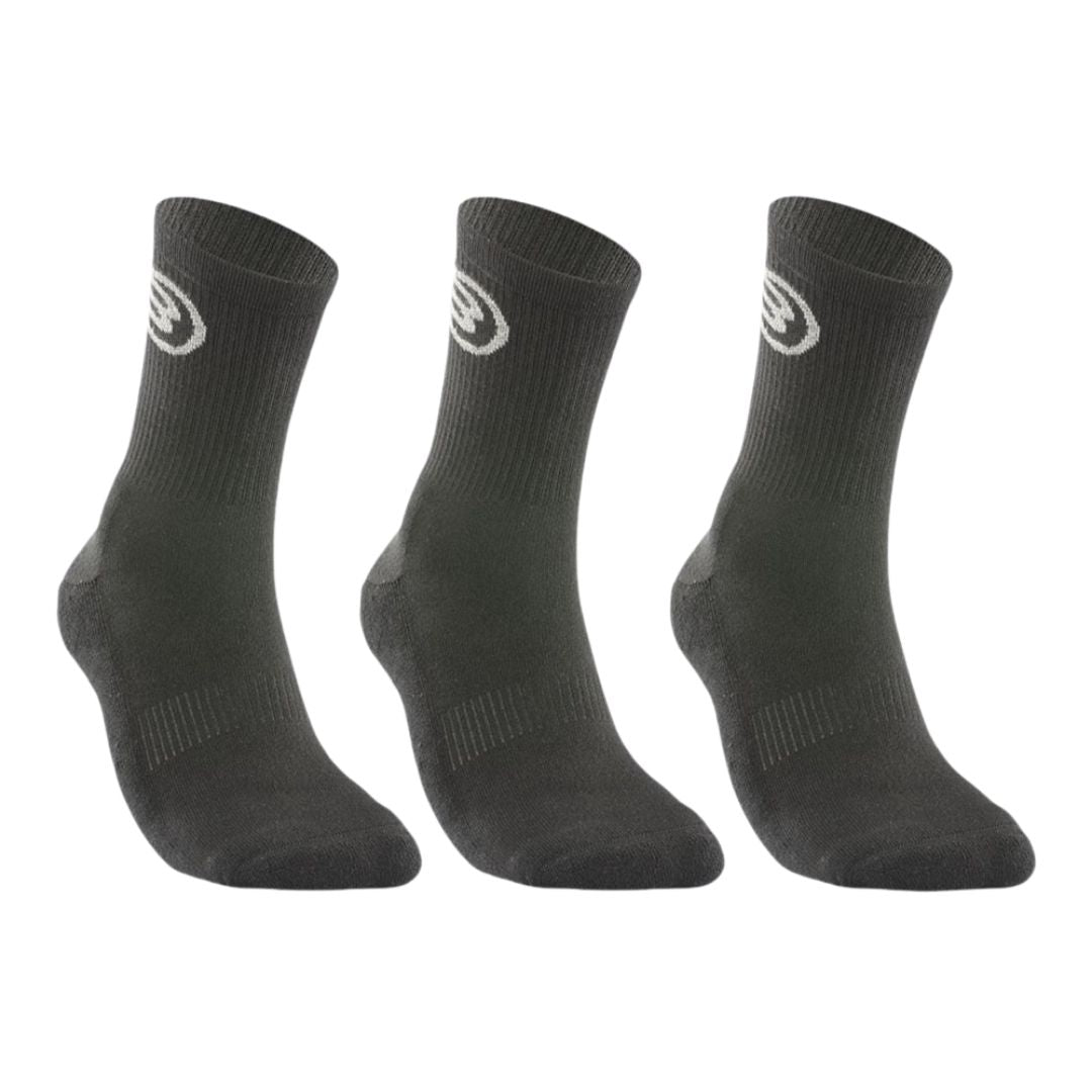 Bullpadel BP262 Padel Socks (3-Pack, Black)