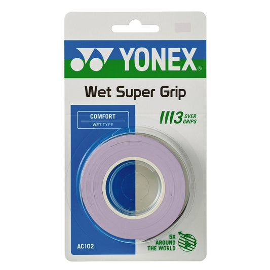 Yonex Wet Super Grap (3-Pack, Pale Lilac)