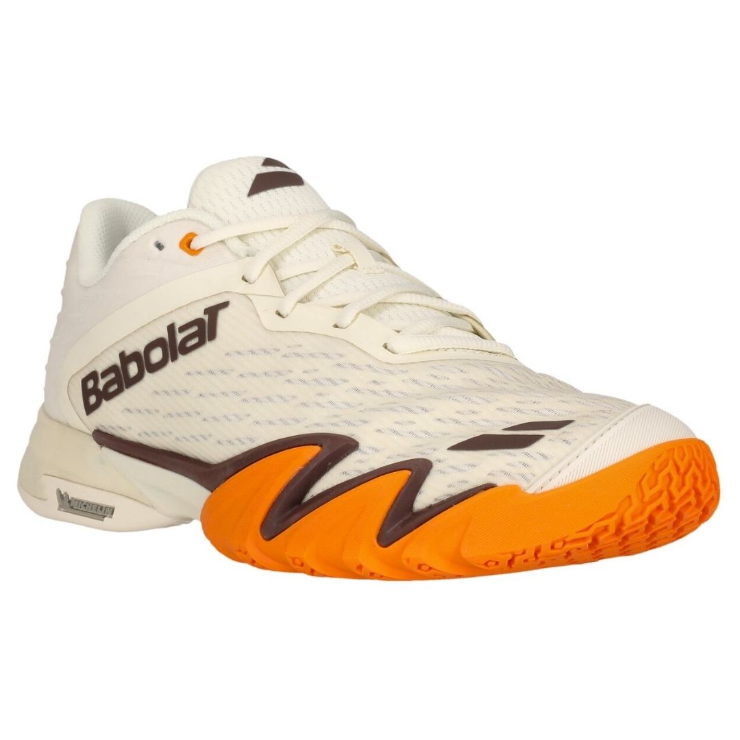 Babolat Jet Premura 3 Men Padel Shoes (Cream/Orange)