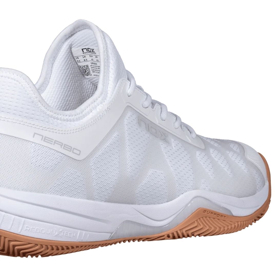 Nox Nerbo Padel Shoes (White/Gym Rubber)