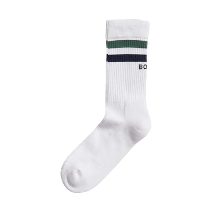 Björn Borg Classic Crew Sock (3-Pack, White/Green/Navy Blue)