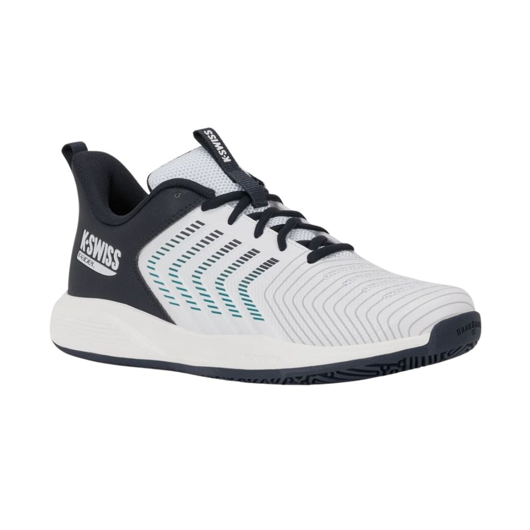K-Swiss Ultrashot Light Padel Shoes (White/Carbon/Baltic)