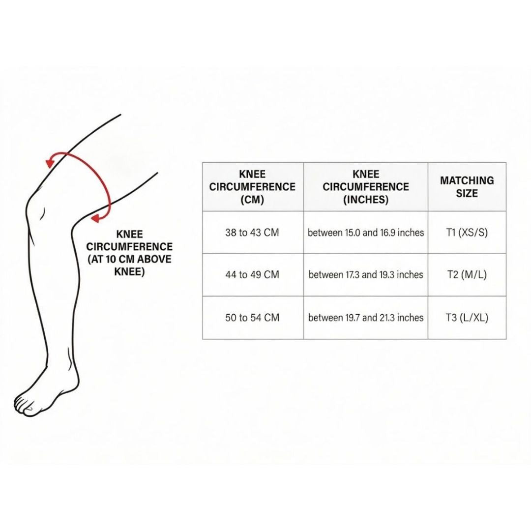 Floky Knee Support (Right, Black)