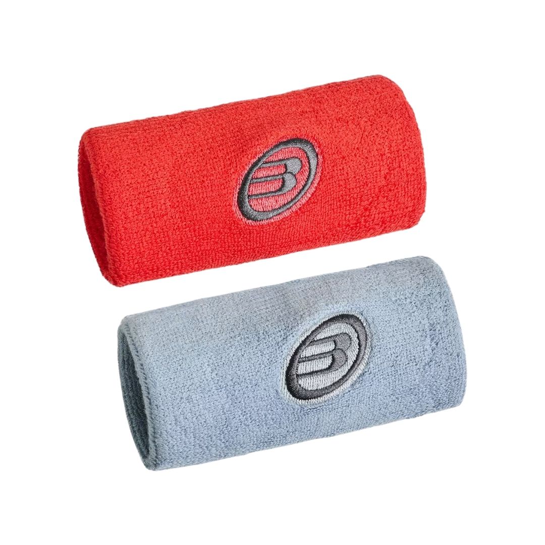 Bullpadel BPMU262 I Wristbands (2-Pack, Lava/Light Grey)