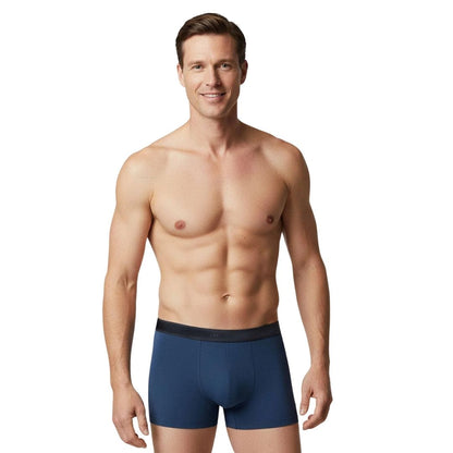 Impetus Plain Boxer Shorts (2-Pack, Blue+Navy Blue)