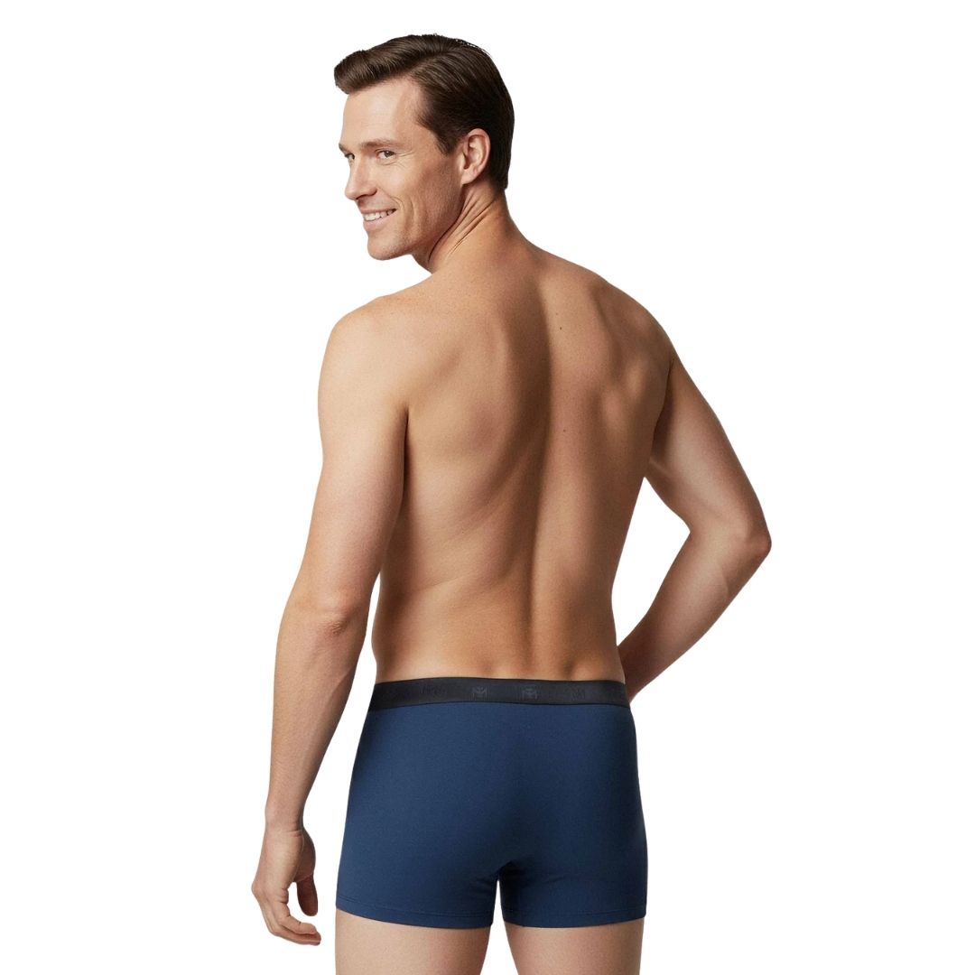 Impetus Plain Boxer Shorts (2-Pack, Blue+Navy Blue)