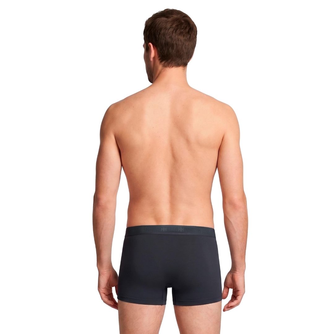 Impetus Plain Boxer Shorts (2-Pack, Grey+Navy Blue)