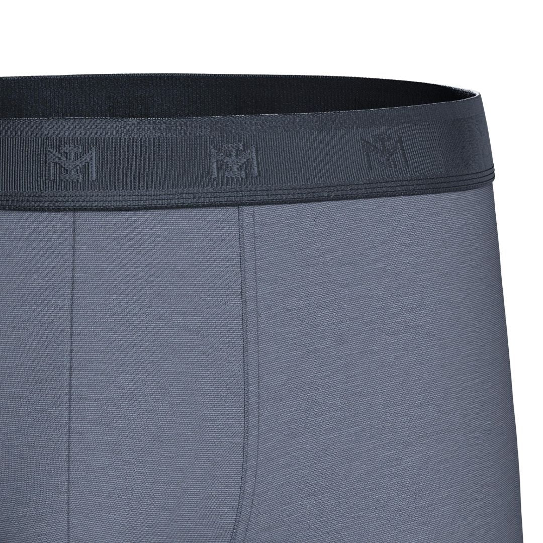 Impetus Plain Boxer Shorts (2-Pack, Grey+Navy Blue)
