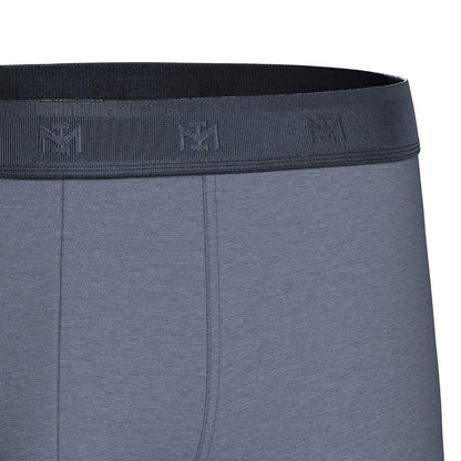 Impetus Plain Boxer Shorts (2-Pack, Grey+Navy Blue)