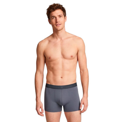Impetus Plain Boxer Shorts (2-Pack, Grey+Navy Blue)