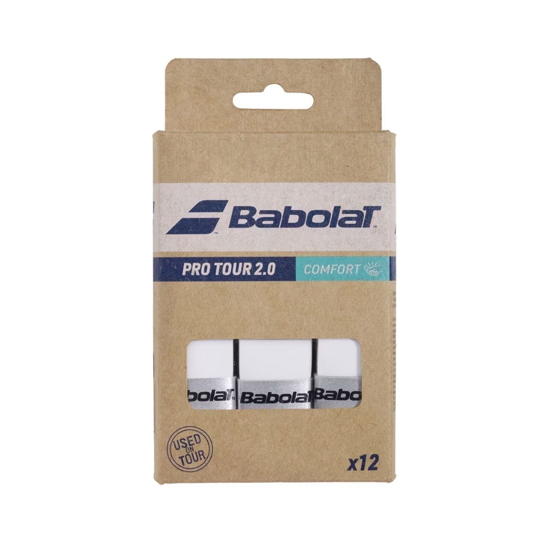 Babolat Pro Tour 2.0 Overgrips (12er-Pack, Weiß)