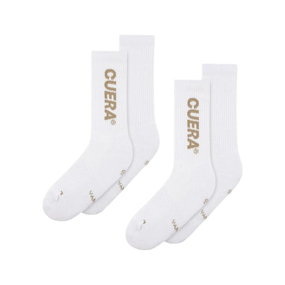 Cuera Padel Socks (2-pack, White/Walnut)