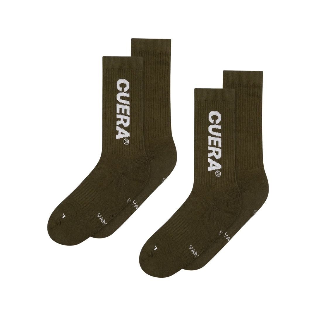 Cuera Padel Socks (2-pack, Army/White)