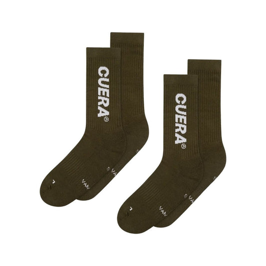 Cuera Padel Socks (2-pack, Army/White)
