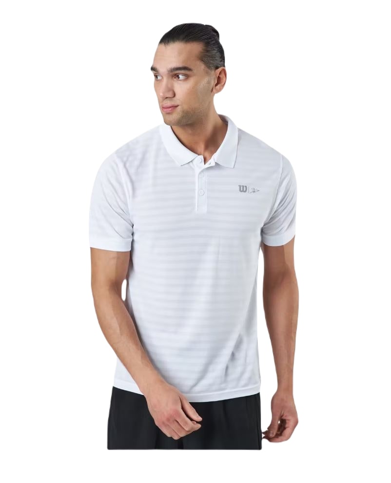 Wilson Bela Stripe Polo Ii (White) - Mypadellife.com