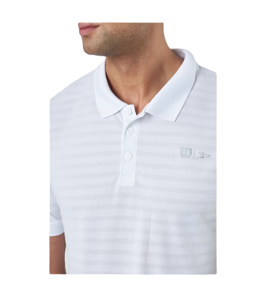 Wilson Bela Stripe Polo Ii (White) - Mypadellife.com