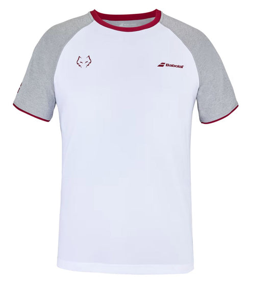 Babolat Crew Neck Tee Juan Lebron (White/White)