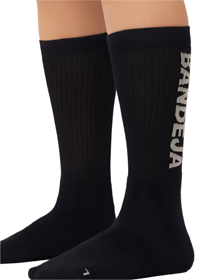 Cuera Bandeja Padel Socks (2-Pack, Black/Sand)
