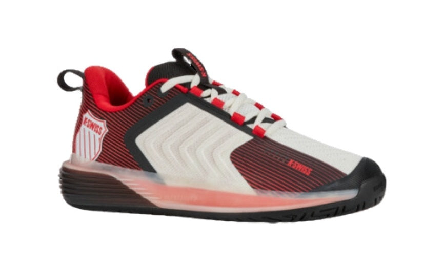 K-Swiss Ultrashot 3 (Bright White/Stretch Limo/High Risk Red)