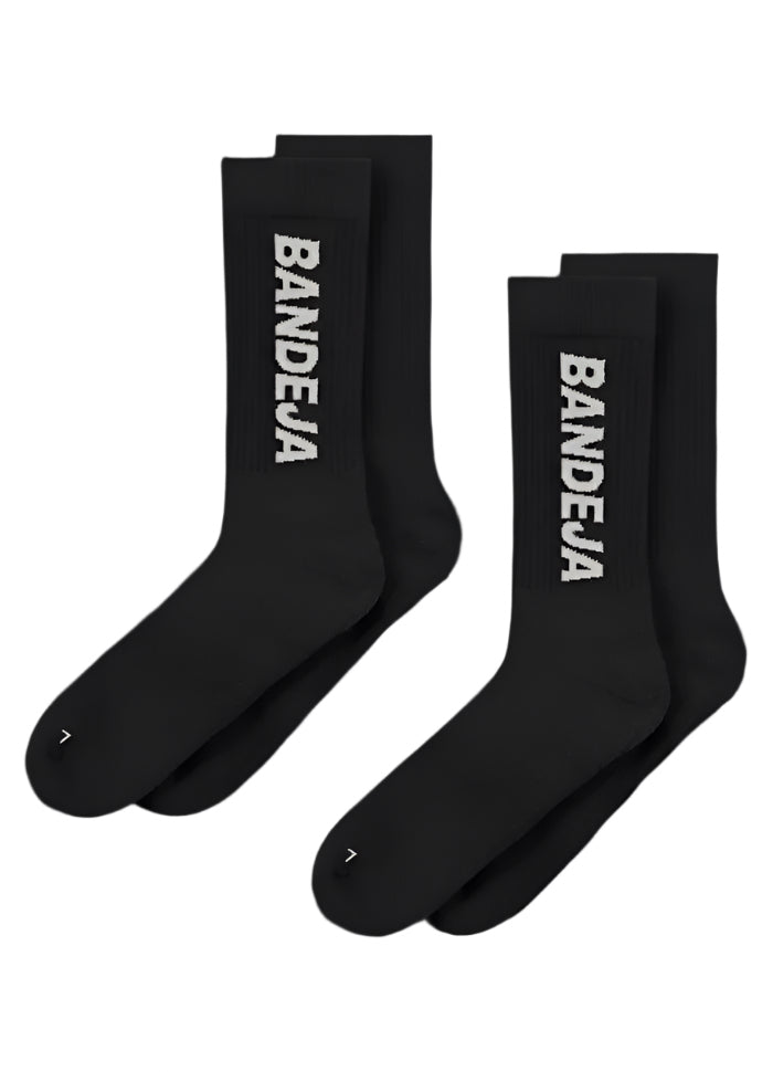 Cuera Bandeja Padel Socks (2-Pack, Black/Sand)