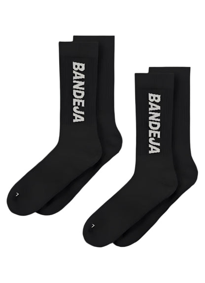 Cuera Bandeja Padel Socks (2-Pack, Black/Sand)