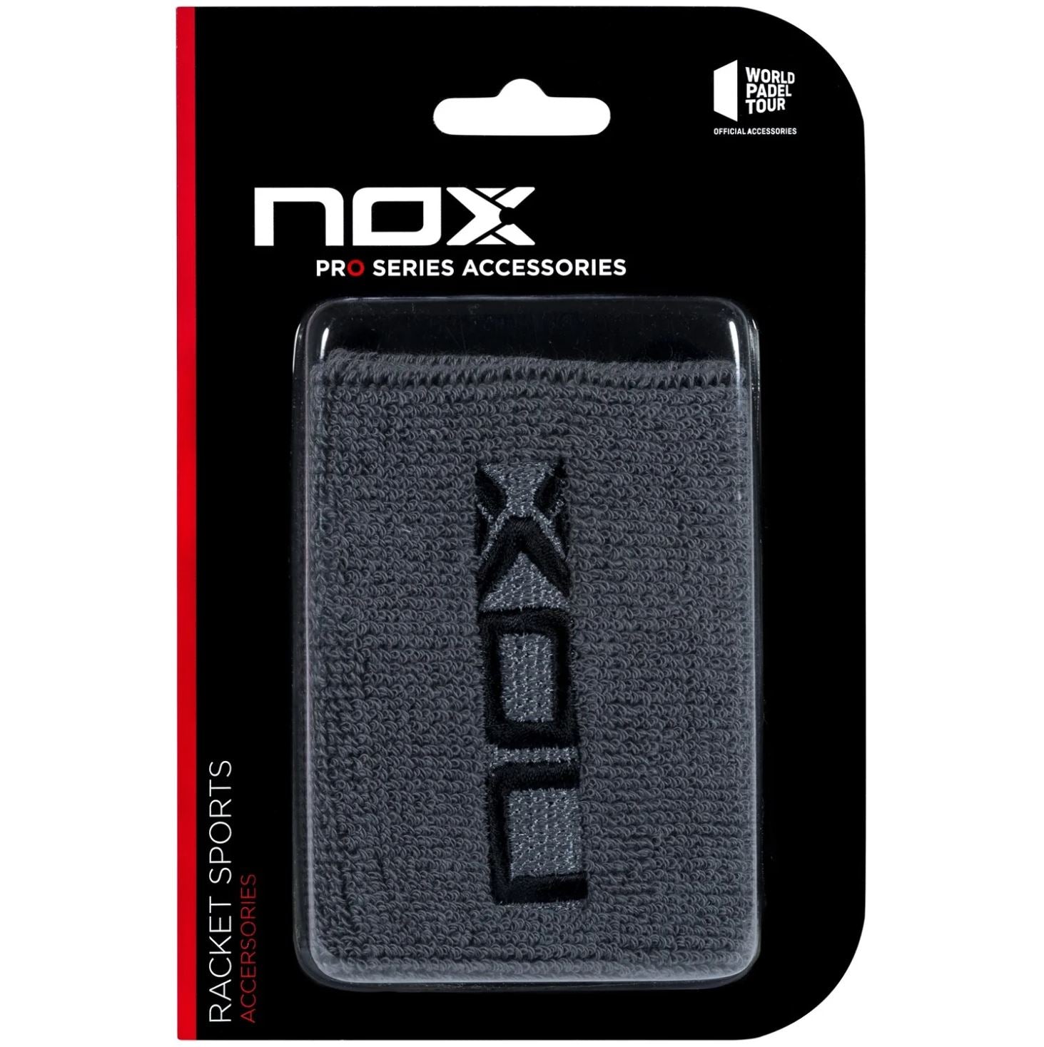 Nox Wristbands (2 pcs., Grey with black logo)