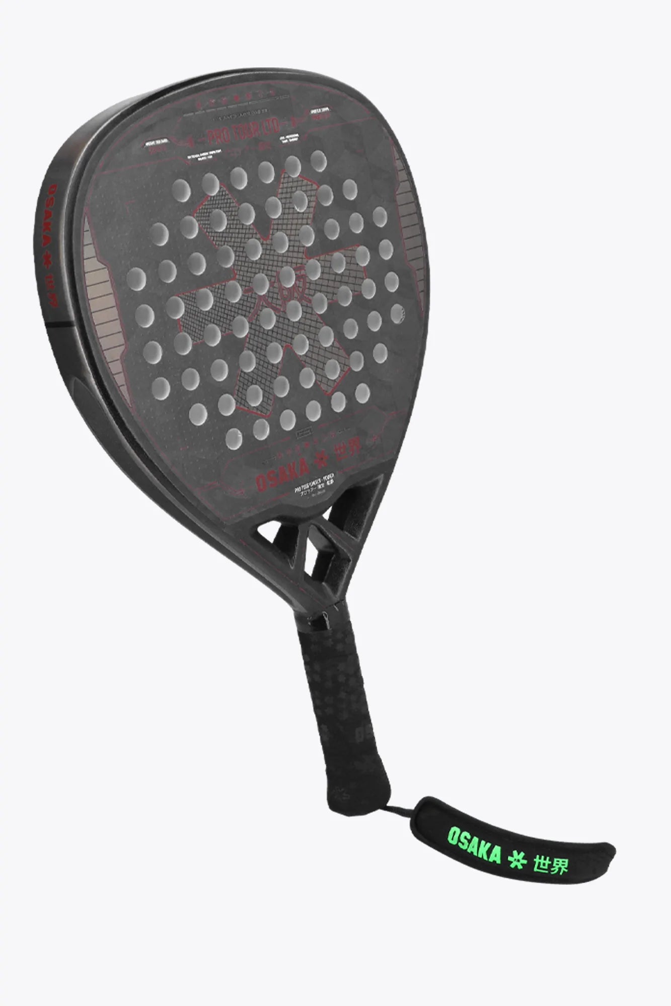 Osaka Rackets Osaka Pro Tour LTD Power 2023 Padel Racket (Black/Red) — Mypadellife.com