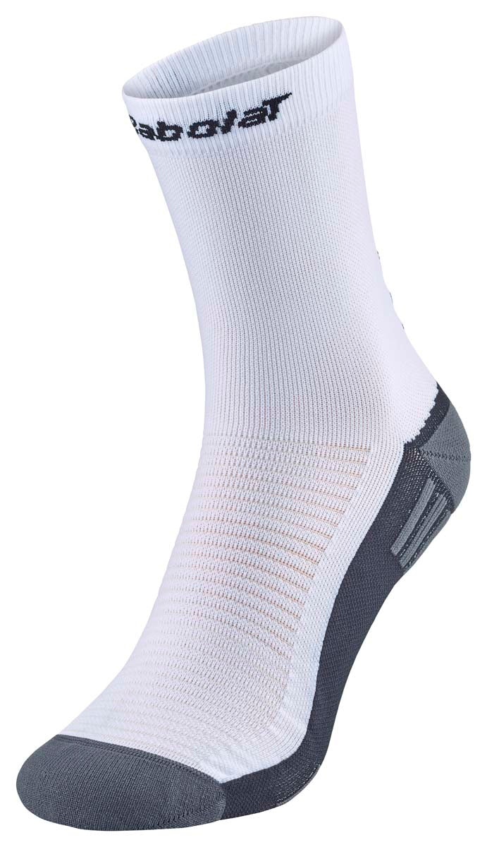 Babolat Padel Mid-Calf Socks (White/Black) — Mypadellife.com