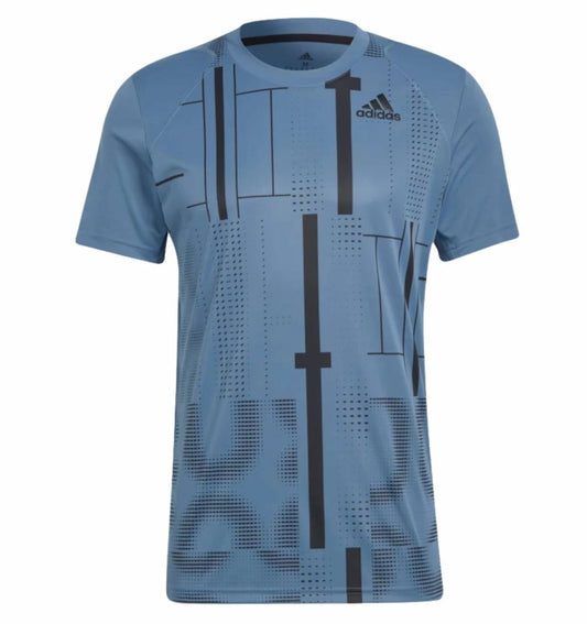 Adidas Club Graph T-Shirt (verändertes Blau/Schwarz)