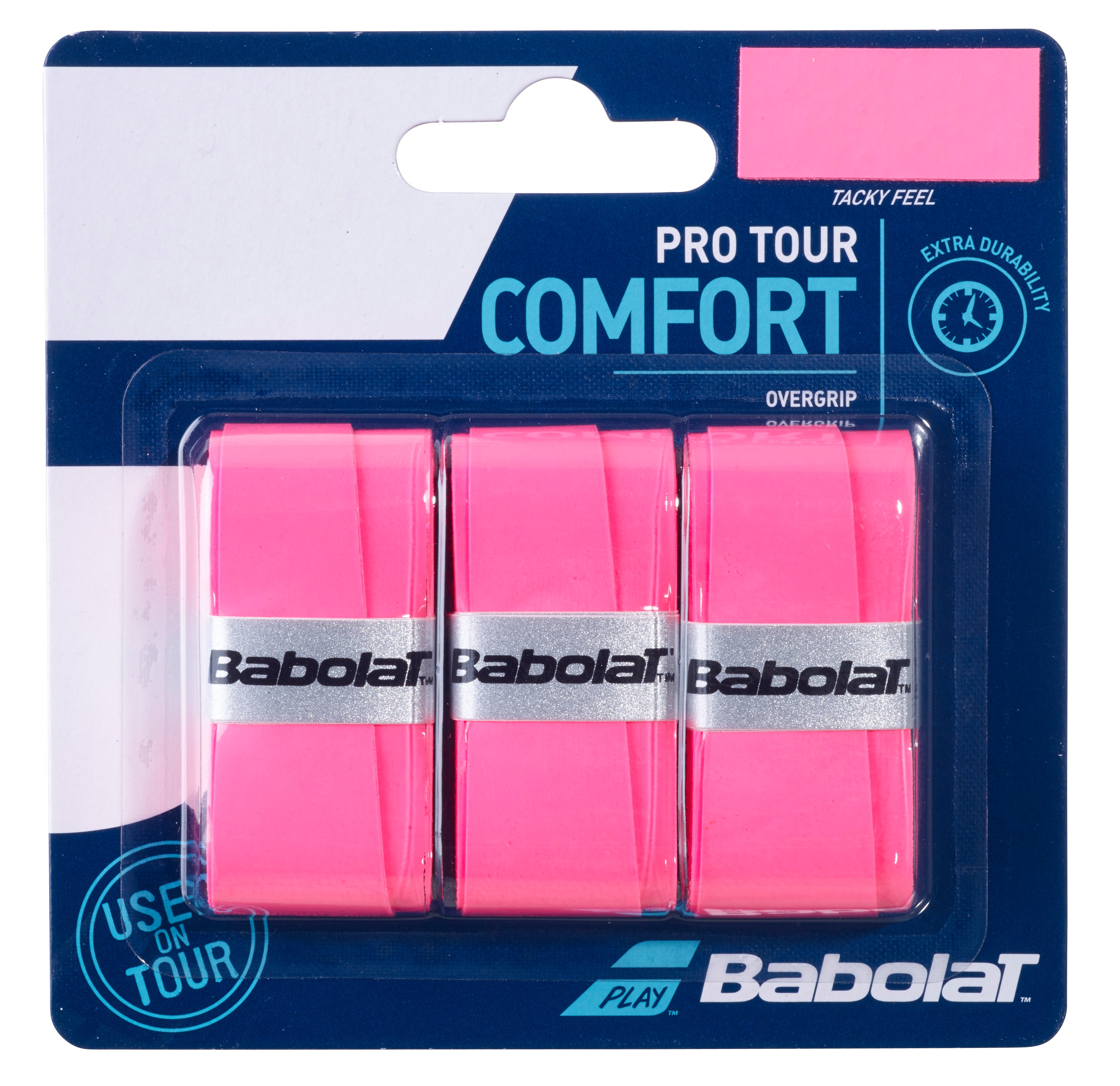 Babolat Pro Tour Overgrip (3-pack, Pink)