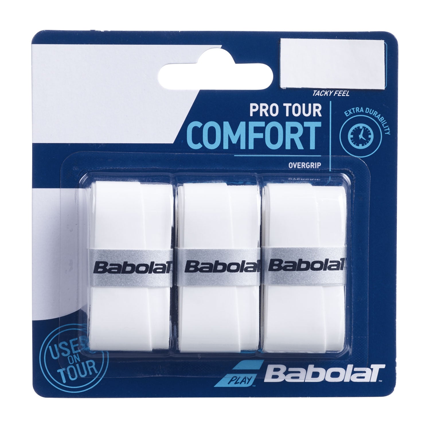 Babolat Pro Tour Overgrip (Weiß, 3er-Pack)