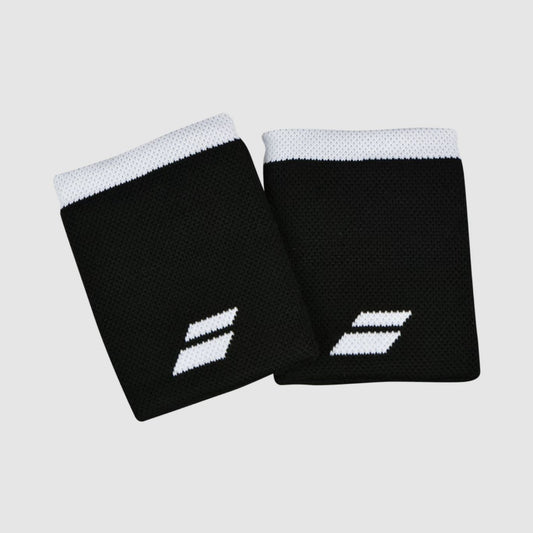 Babolat Logo Jumbo Wristbands (Black/White)