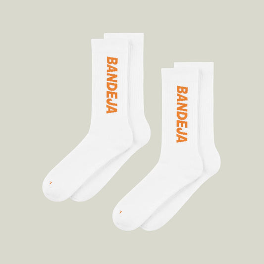 Cuera Padel Crew Socks (2-pack, White)