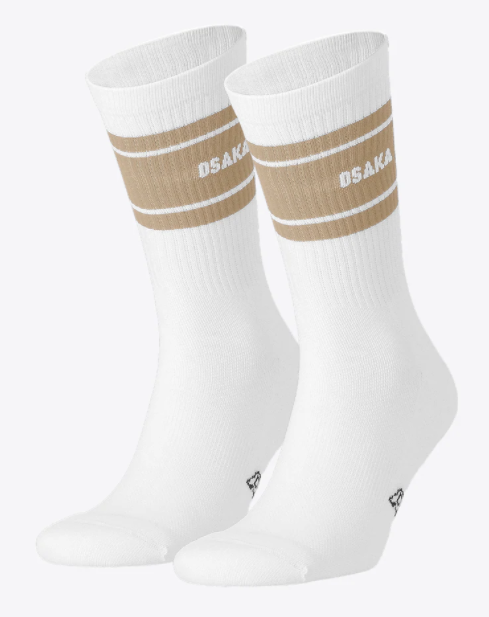 Osaka Socks 2-pack (White/Brown)