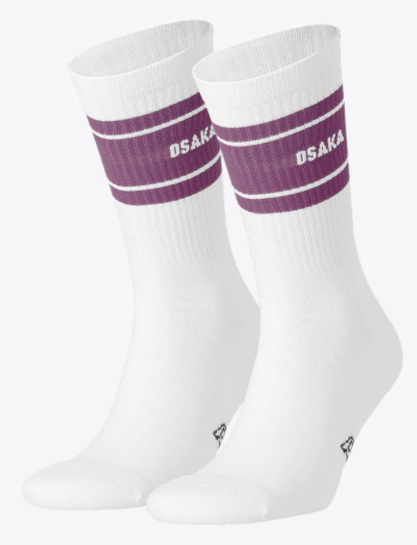 Osaka Socks 2-pack (White/Purple)