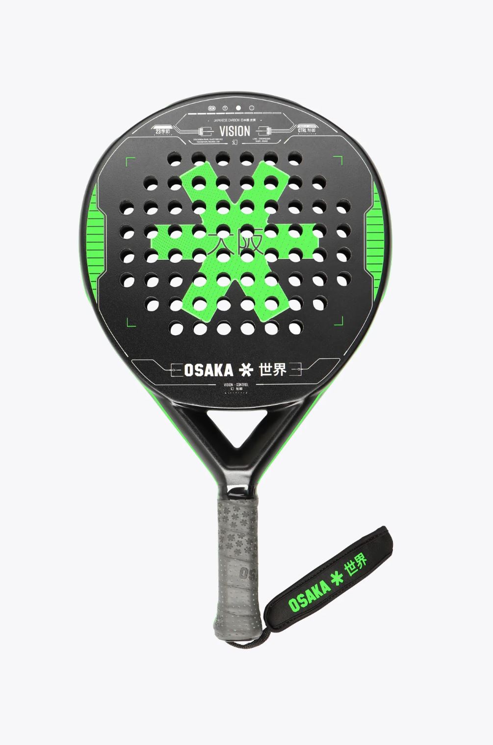 Osaka Vision Control 2023 Padel Racket (Iconic Black)